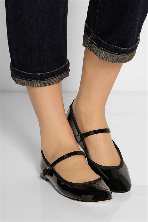 Leather Mary Jane Ballet Flat .